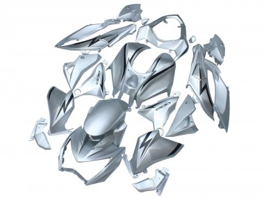 Best 2013-2018 Kawasaki Z800 Motorcycle Fairings - Matte Silver