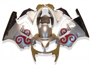 Best 2000-2001 Kawasaki ZX12R Motorcycle Fairings - Silver Red Black