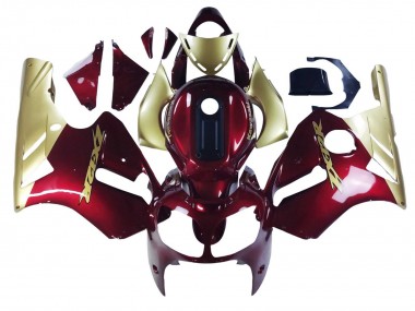 Best 2000-2001 Kawasaki ZX12R Motorcycle Fairings - Red Gold