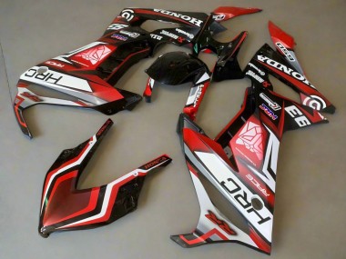 Best 2021-2023 Honda CBR650R Motorcycle Fairings - White Red Glossy Black HRC