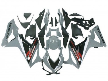 Best 2021-2023 Honda CBR650R Motorcycle Fairings - Nardo Grey Glossy Black Red