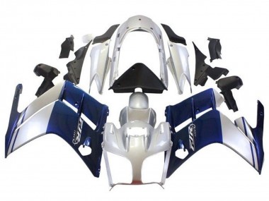 Best 2007-2012 Yamaha FJR1300 Motorcycle Fairings - Dark Blue Silver