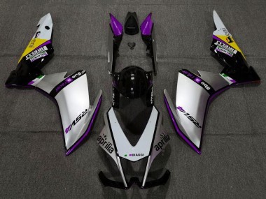 Best 2009-2015 Aprilia RSV4 1000 Motorcycle Fairings - Silver Black Purple Yellow