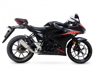 Best 2017-2025 Suzuki GSXR125 Motorcycle Fairings - Black Red Stripe