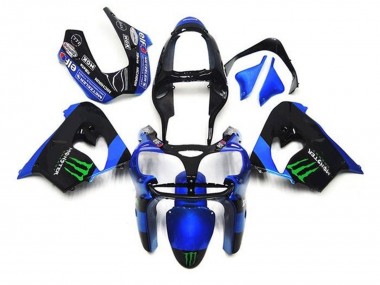 Best 2002-2003 Kawasaki ZX9R Motorcycle Fairings - Blue Black Green Monster