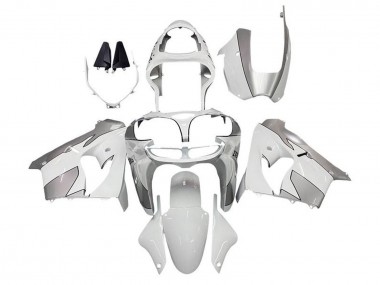 Best 2002-2003 Kawasaki ZX9R Motorcycle Fairings - White Silver