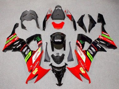 Best 2008-2010 Kawasaki ZX10R Motorcycle Fairings - Red Green Black Yellow
