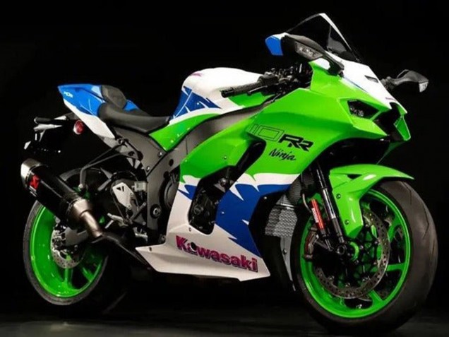 2021-2025 Kawasaki ZX10R Motorcycle Fairings - Green White Blue Red