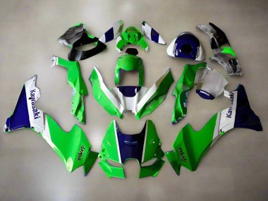 Best 2021-2025 Kawasaki ZX10R Motorcycle Fairings - Green White Blue