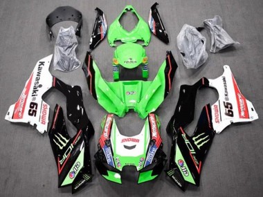 Best 2021-2025 Kawasaki ZX10R Motorcycle Fairings - Green Black Red White Blue Showr Elf Monster 65