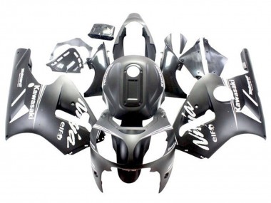 Best 2000-2001 Kawasaki ZX12R Motorcycle Fairings - Matte Black White