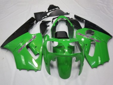 Best 2002-2006 Kawasaki ZX12R Motorcycle Fairings - Green Black Purple