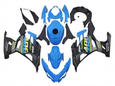 Best 2018-2024 Kawasaki Ninja 400 Motorcycle Fairings - Blue Black Yellow Grey