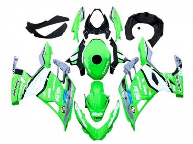 Best 2018-2024 Kawasaki Ninja 400 Motorcycle Fairings - Green Grey Black Blue Trick Star Bridgestone