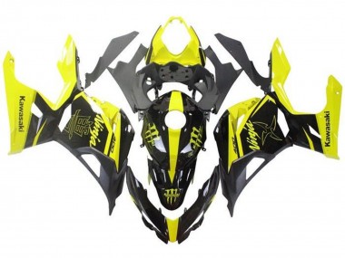 Best 2018-2024 Kawasaki Ninja 400 Motorcycle Fairings - Yellow Black Monster