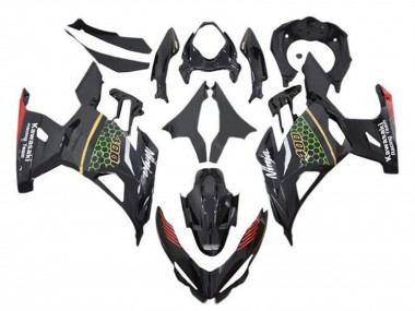 Best 2018-2024 Kawasaki Ninja 400 Motorcycle Fairings - Black Green Red Yellow Honeycomb