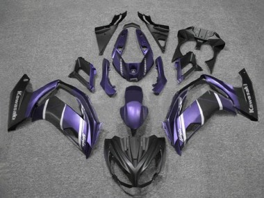 Best 2012-2016 Kawasaki Ninja 650 EX650 Motorcycle Fairings - Purple Silver Matte Black