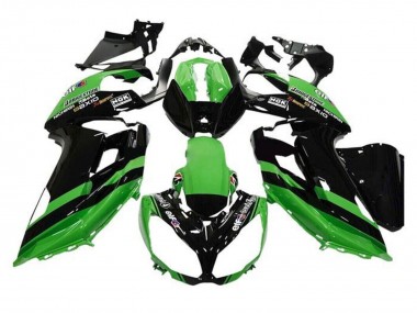 Best 2012-2016 Kawasaki Ninja 650 EX650 Motorcycle Fairings - Green Black Stripe