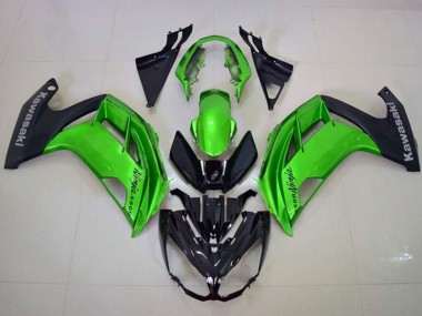 Best 2012-2016 Kawasaki Ninja 650 EX650 Motorcycle Fairings - Green Matte Black