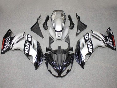 Best 2012-2016 Kawasaki Ninja 650 EX650 Motorcycle Fairings - Silver Black Repsol