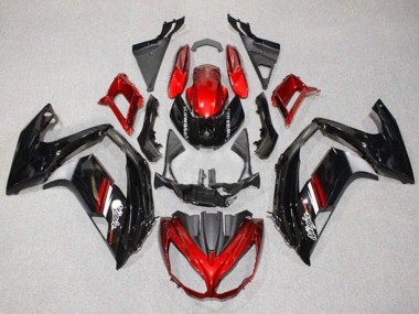Best 2012-2016 Kawasaki Ninja 650 EX650 Motorcycle Fairings - Red Glossy Black