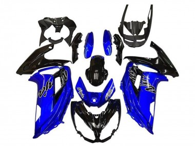 Best 2012-2016 Kawasaki Ninja 650 EX650 Motorcycle Fairings - Blue Glossy Black