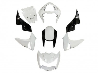 Best 2007-2009 Kawasaki Z1000 Motorcycle Fairings - White Black