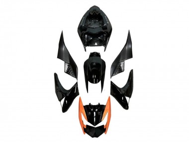 Best 2007-2009 Kawasaki Z1000 Motorcycle Fairings - Glossy Black Orange
