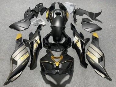 Best 2019-2025 Kawasaki ZX25R ZX-25R Motorcycle Fairings - Matte Black Grey Gold Glossy Black