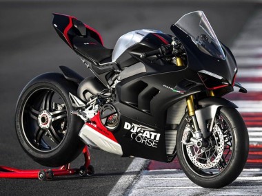 Best 2022-2024 Ducati Panigale V4 V4S Motorcycle Fairings - Matte Black Silver Red