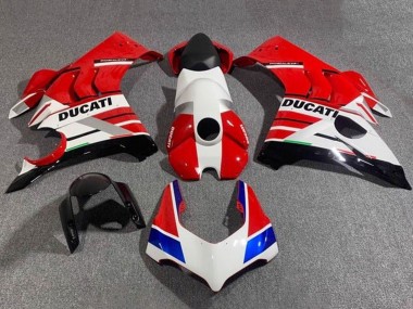 Best 2020-2021 Ducati Panigale V4 V4S Motorcycle Fairings - White Red Blue Glossy Black
