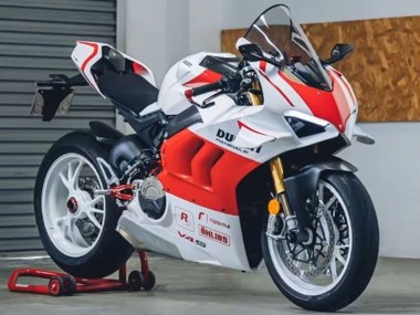 Best 2020-2021 Ducati Panigale V4 V4S Motorcycle Fairings - White Red