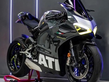 Best 2020-2021 Ducati Panigale V4 V4S Motorcycle Fairings - Grey White Yellow Black