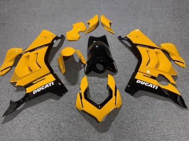 Best 2020-2021 Ducati Panigale V4 V4S Motorcycle Fairings - Yellow Glossy Black