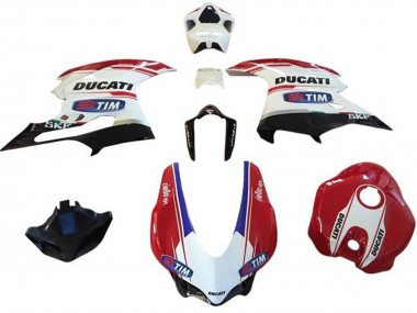 Best 2015-2020 Ducati 959/1299 Motorcycle Fairings - White Red Blue Glossy Black Tim