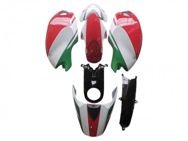 Best 2008-2012 Ducati Monster 696 796 1100 1100S Motorcycle Fairings - White Red Green