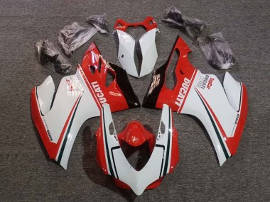 Best 2011-2014 Ducati Panigale 1199 Motorcycle Fairings - White Red Green Glossy Black Corse