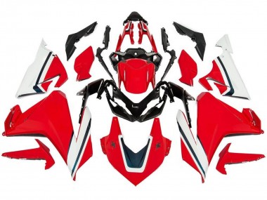 Best 2019-2021 Honda CBR500R Motorcycle Fairings - Red White Black Stripe