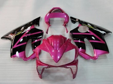 Best 2001-2003 Honda CBR600 F4i Motorcycle Fairings - Pink Glossy Black Stripe