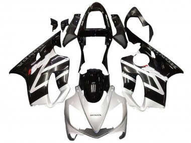 Best 2001-2003 Honda CBR600 F4i Motorcycle Fairings - Silver Glossy Black