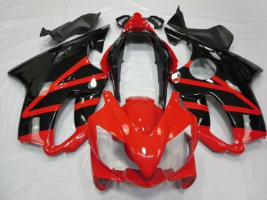 Best 2004-2007 Honda CBR600 F4i Motorcycle Fairings - Red Glossy Black