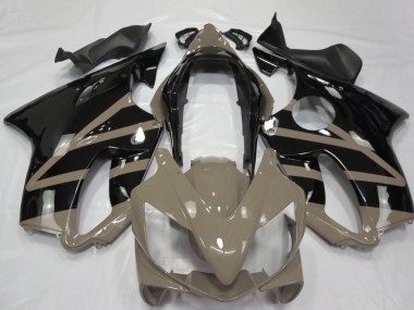 Best 2004-2007 Honda CBR600 F4i Motorcycle Fairings - Taupe Brown Glossy Black