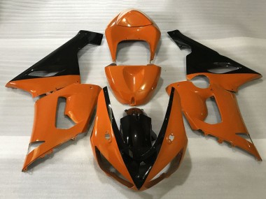 Best 2005-2006 Kawasaki ZX6R Motorcycle Fairings - Orange Black