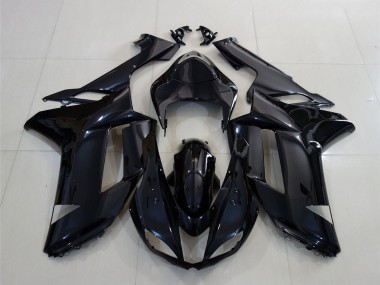Best 2007-2008 Kawasaki ZX6R Motorcycle Fairing - Glossy Black
