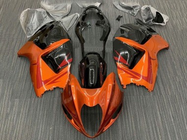 Best 1996-2007 Suzuki GSXR 1300 Hayabusa Motorcycle Fairings - Orange Black Red