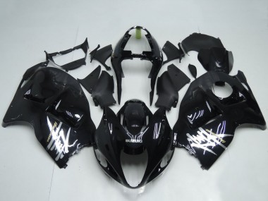 Best 1996-2007 Suzuki GSXR 1300 Hayabusa Motorcycle Fairings - Glossy Black White Decal