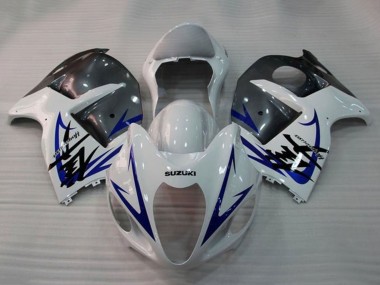 Best 2008-2020 White Blue Grey Suzuki GSXR 1300 Hayabusa Motorcycle Fairings