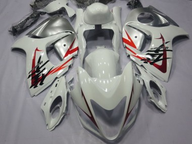 Best 2008-2020 White Red Silver Suzuki GSXR 1300 Hayabusa Motorcycle Fairings