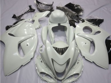 Best 2008-2020 White Suzuki GSXR 1300 Hayabusa Motorcycle Fairings