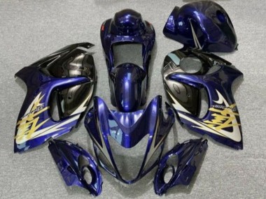 Best 2008-2020 Dark Blue Black Gold Suzuki GSXR 1300 Hayabusa Motorcycle Fairings